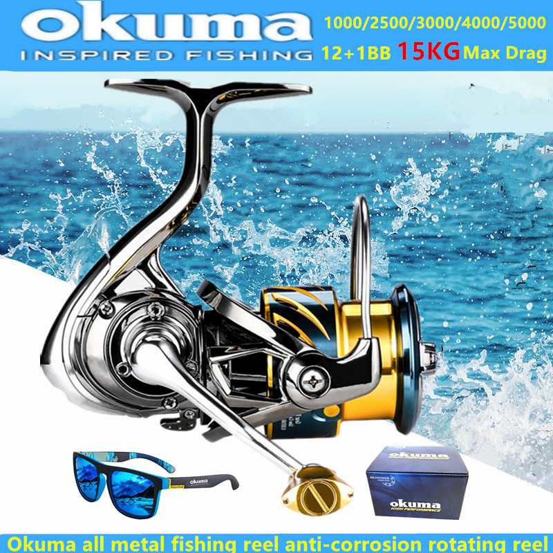Daiwa Reel Fuego - Okuma Tüm Metal Balıkçılık Makarası 12+1BB15KG