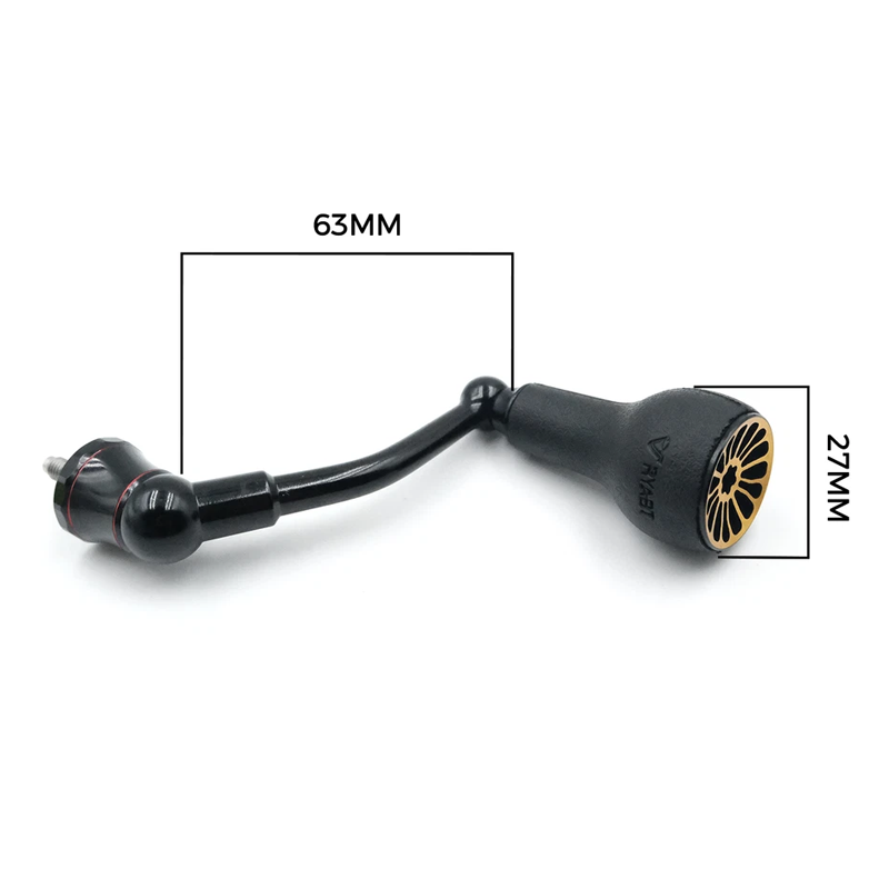 Daiwa Reel Fuego - 63mm Döner Kulp, TPE Siyah Topuzlu