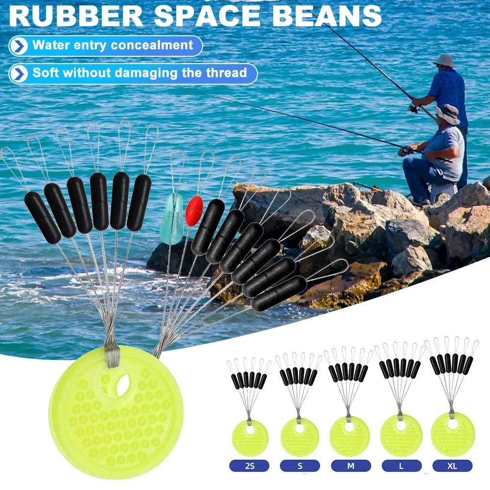 Fishing Bobber Float - Olta kauçuk uzay fasulye 60 adet