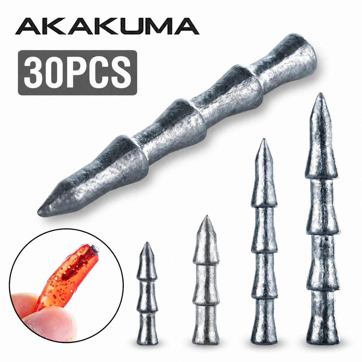 Soft Plastic Lure - 30 Adet Tungsten Çivi Ağırlıkları Yüksek